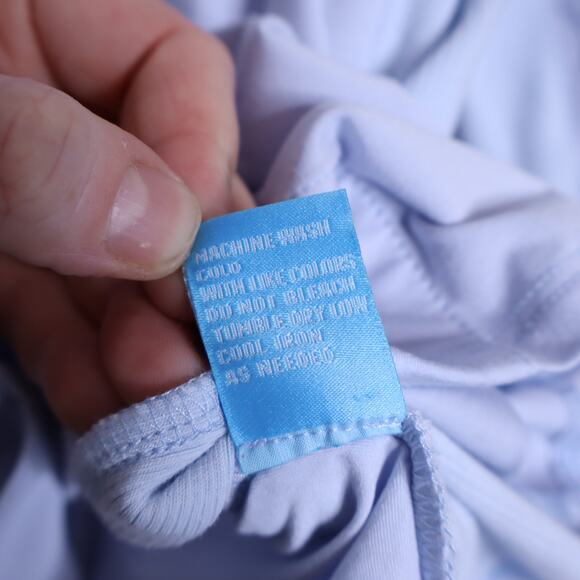 J. MCLAUGHLIN Brynn Lyford Jersey Shirt Frost Blue Button Down Blouse Women's XL - Picture 12 of 12